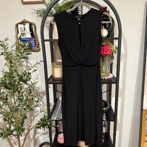 Moda International Black Sheath Midi Dress size small